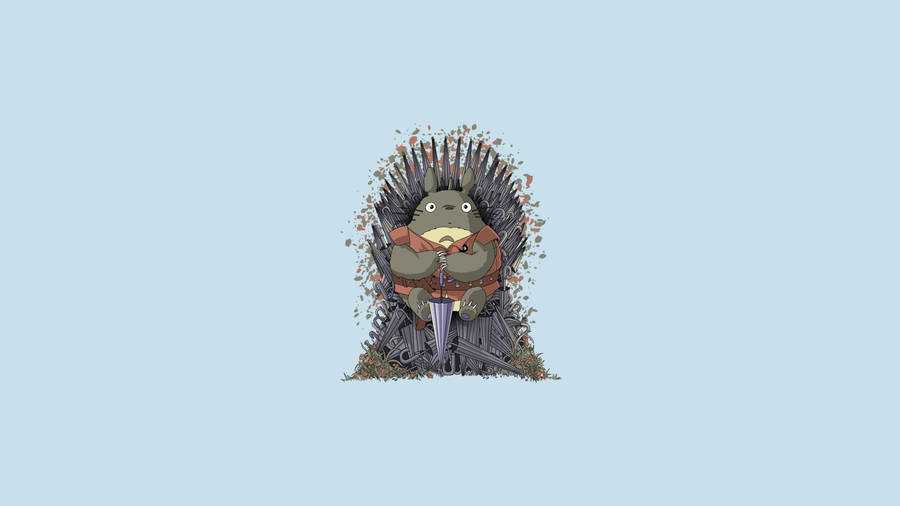 Totoro Game Of Thrones Minimalist Aesthetic Laptop Wallpaper