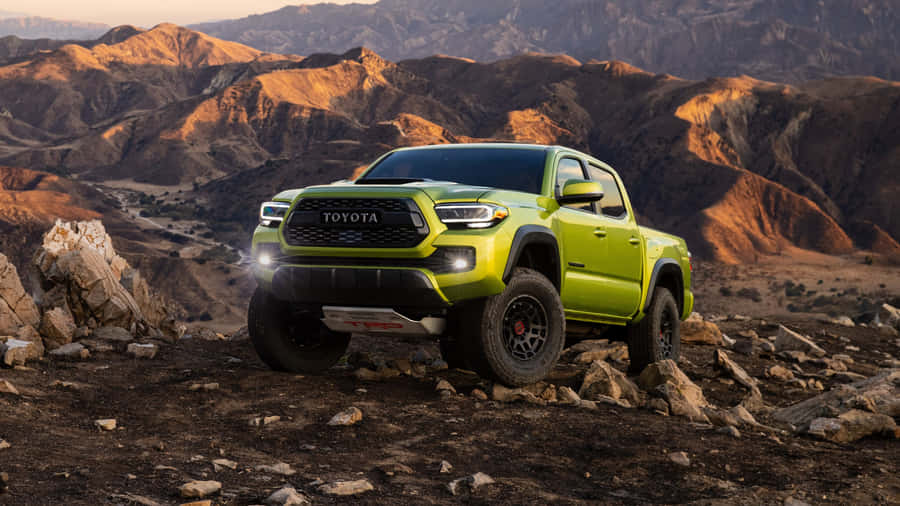 Toyota Trd Custom Metallic Apple Green Wallpaper