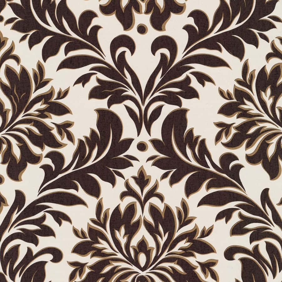 Traditional Brown & White Pattern Showing Abstract Geometry Wallpaper