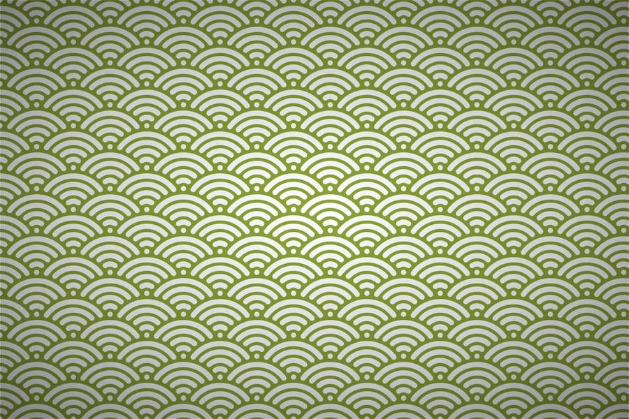 Traditional Japanese Wave Seamless Pattern Wallpaper