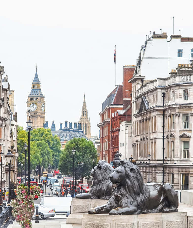 Trafalgar Square Lion Statues Wallpaper