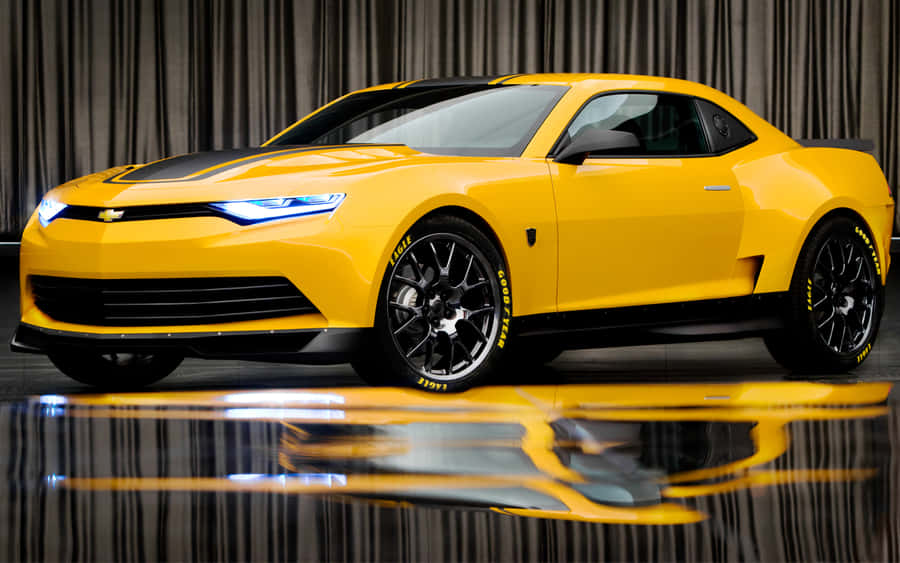 Transformers Bumblebee As A Chevrolet Camaro Wallpaper