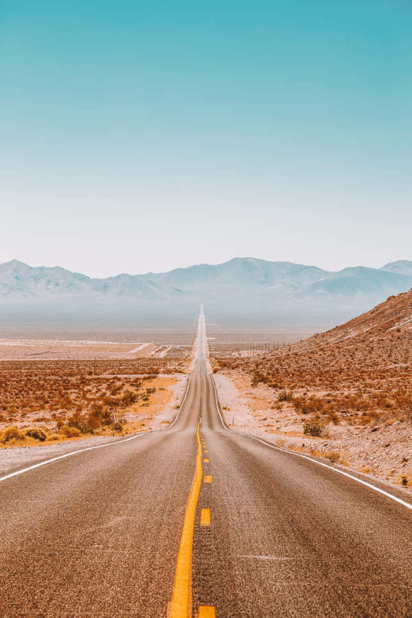 Travel Aesthetic Phone Empty Road Wallpaper