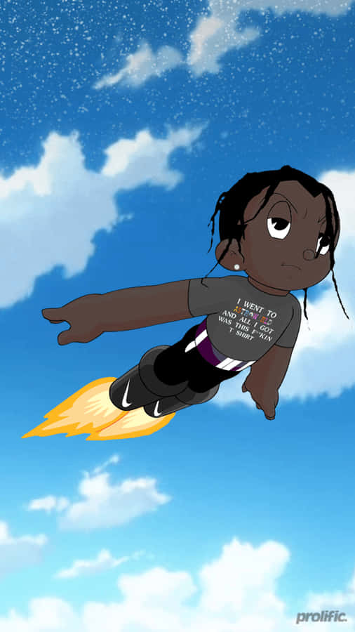 Travis Scott Bringing The Heat Wallpaper