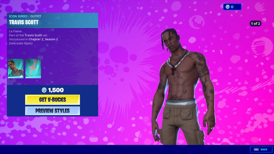 Travis Scott Fortnite Red Cross Pendant Wallpaper
