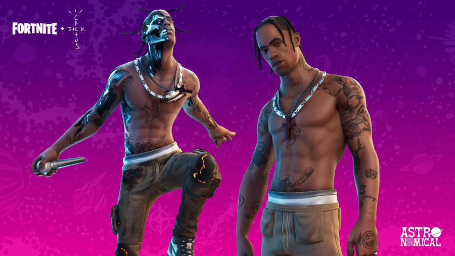 Travis Scott Fortnite Two Forms Wallpaper