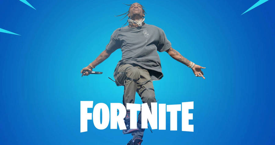 Travis Scott Fortnite White Logo Wallpaper
