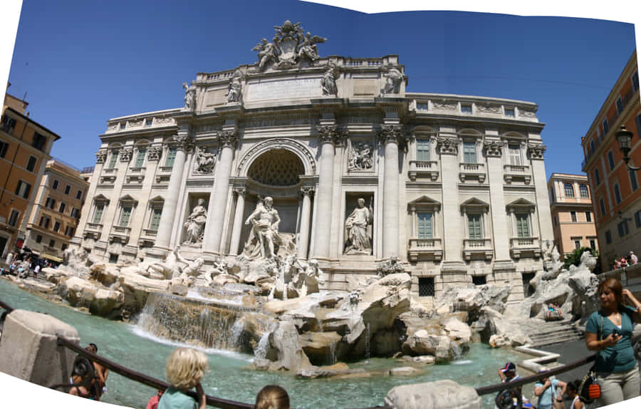 Trevi Fountain One Of Rome's Wonder Wallpaper