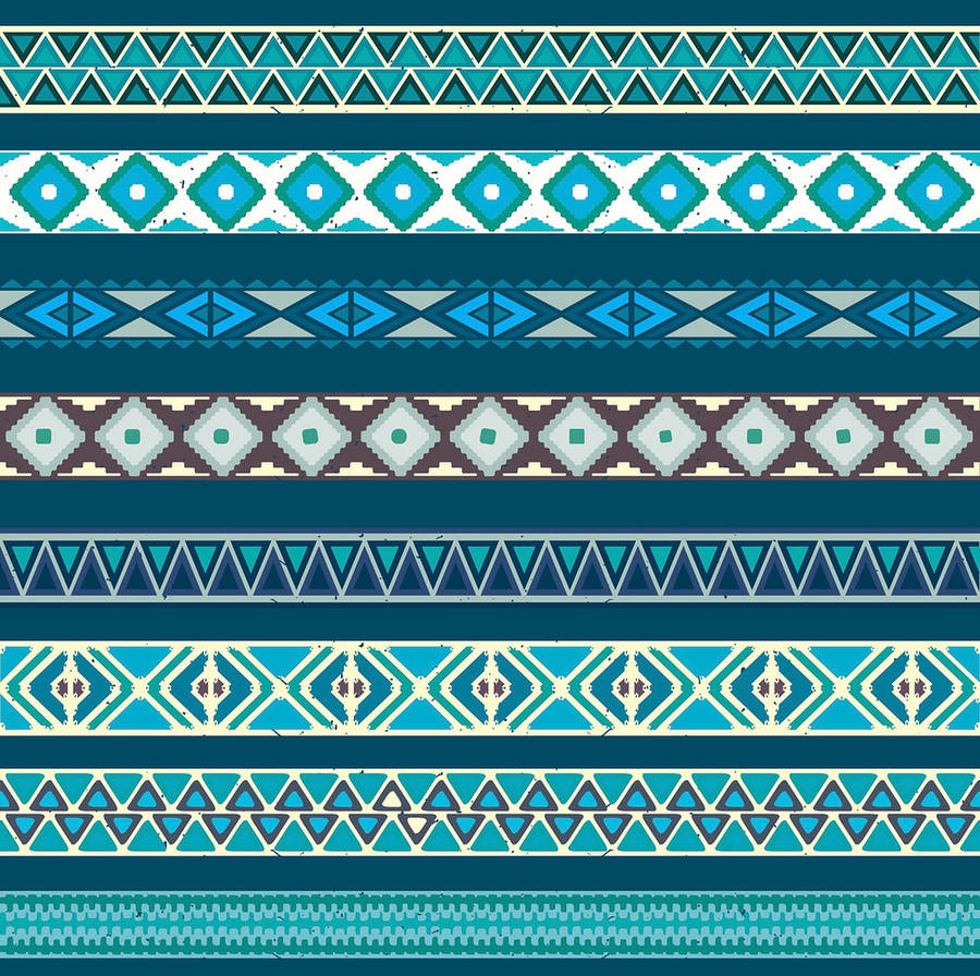 Tribal Pattern Blue Aesthetic Wallpaper