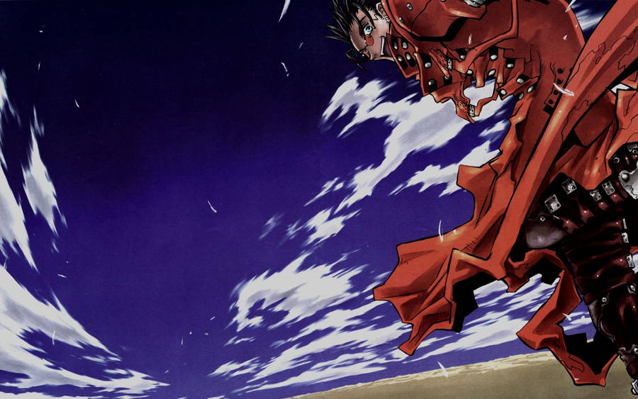 Trigun Vash In Desert Isometric Shot Wallpaper
