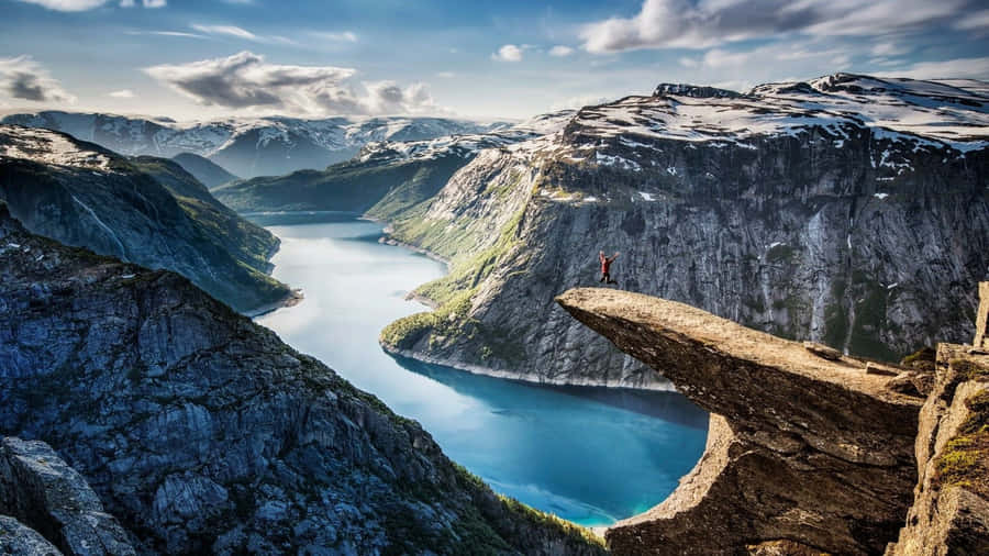 Trolltunga In Vestland County Norway Wallpaper