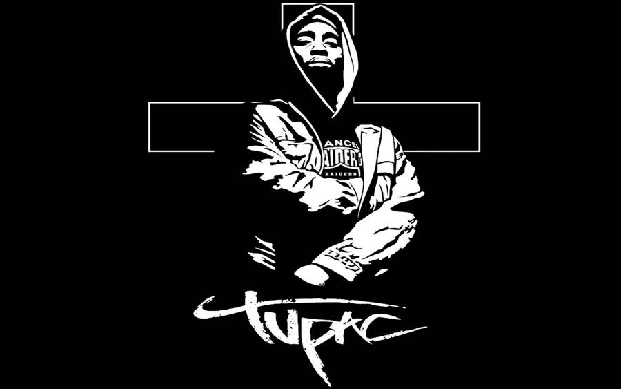 Tupac Shakur Outlined Art Wallpaper