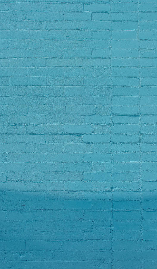Turquoise Blue Wall Bricks Wallpaper