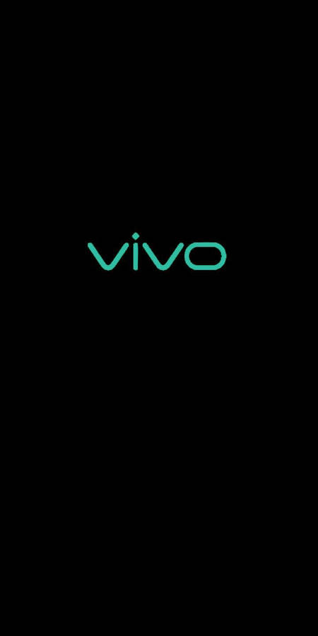 Turquoise Vivo Logo Dark Wallpaper