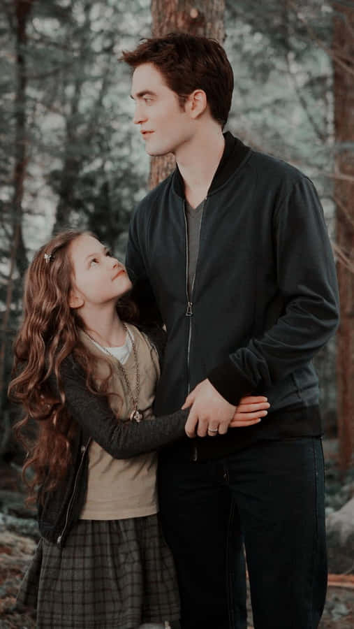 Twilight Father Daughter Moment Wallpaper