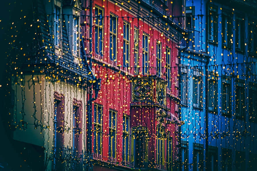 Twinkling_ Facades_ Christmas_ Lights.jpg Wallpaper