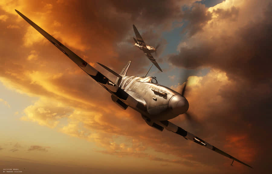 Two Planes Flying In The Sky Wallpaper
