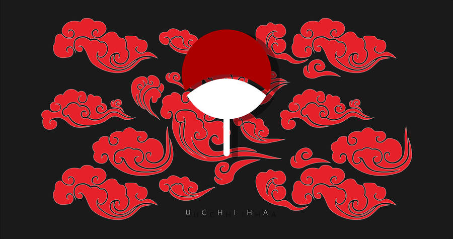 Uchiwa Symbol Akatsuki Cloud Iphone Wallpaper