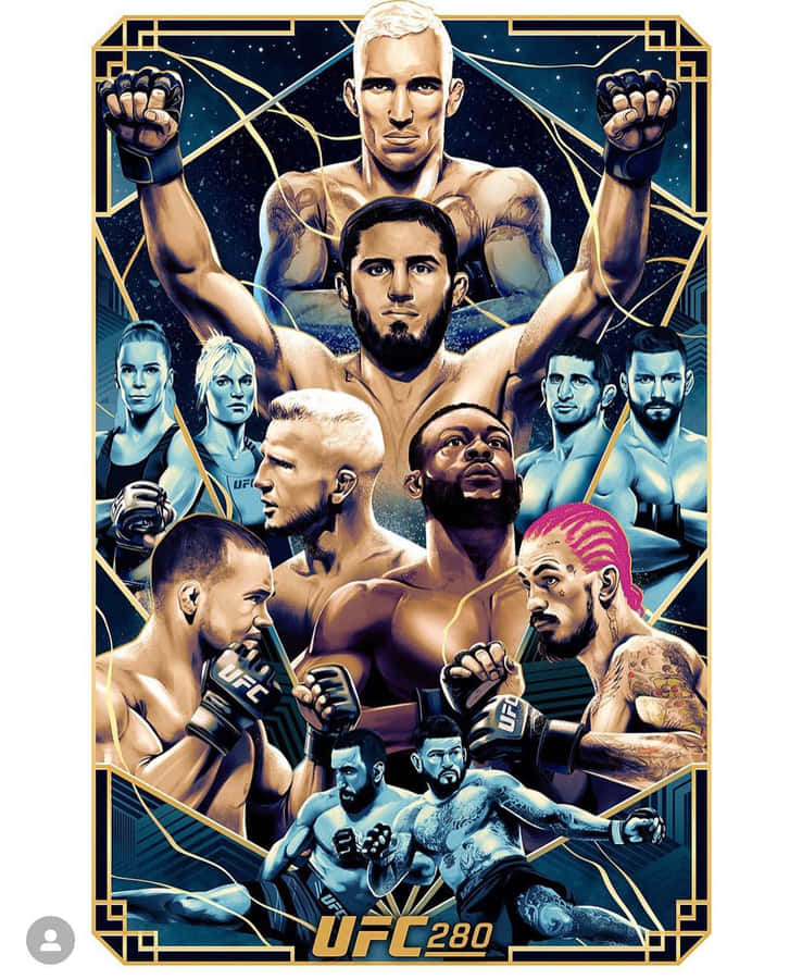 Ufc 280 Graphic With Sean Brady Wallpaper