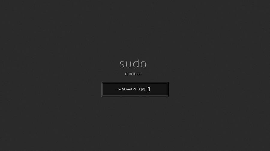 Ultra-black Sudo Kali Linux Wallpaper