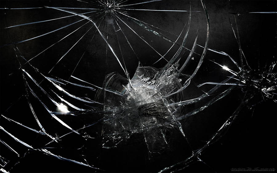Ultra Hd Black Aesthetic Broken Screen Art Wallpaper