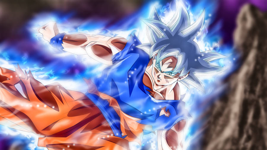 Ultra Instinct Goku Grey Hair Wallpaper