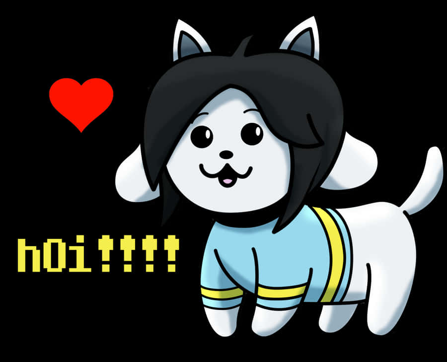 Undertale's Emotional Support Temmie Wallpaper