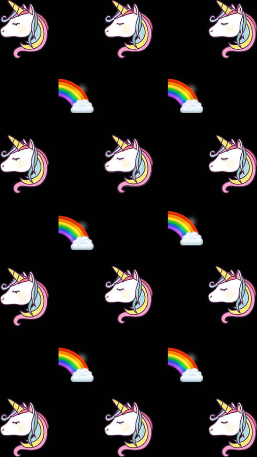 Unicornand Rainbow Pattern Wallpaper