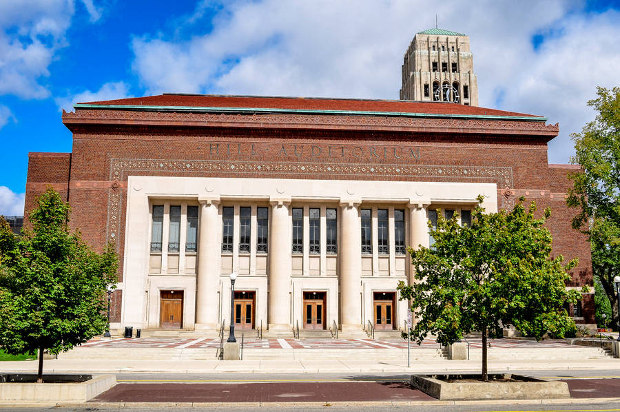 University Of Michigan-ann Arbor Hill Auditorium Exterior Wallpaper