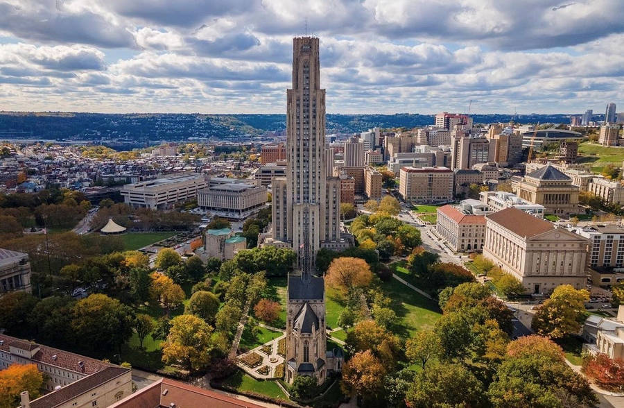 University Of Pittsburgh Cloudy Skyline Wallpaper