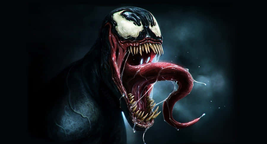 Unleash The Power Of Black Venom Wallpaper