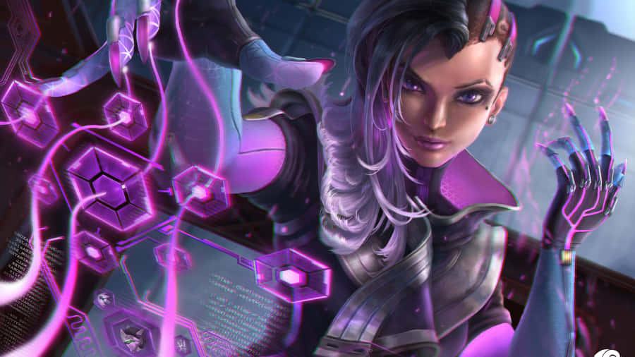 Unleash The Power Of Sombra In Overwatch! Wallpaper