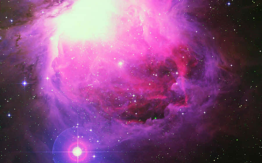 Unleash Your Star-studded Imagination With A Pink Space-inspired Design Wallpaper