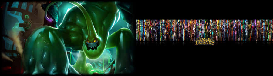 Unlock The Power Of Dual Screen Gaming With League Of Legends Wallpaper