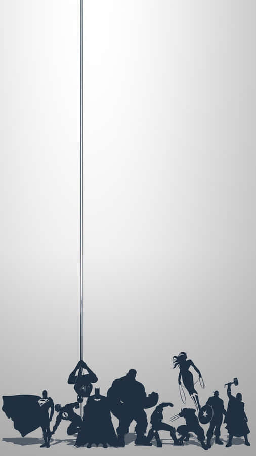 Unlock The Thrilling World Of Marvel And Dc Heroes On Your Iphone! Wallpaper