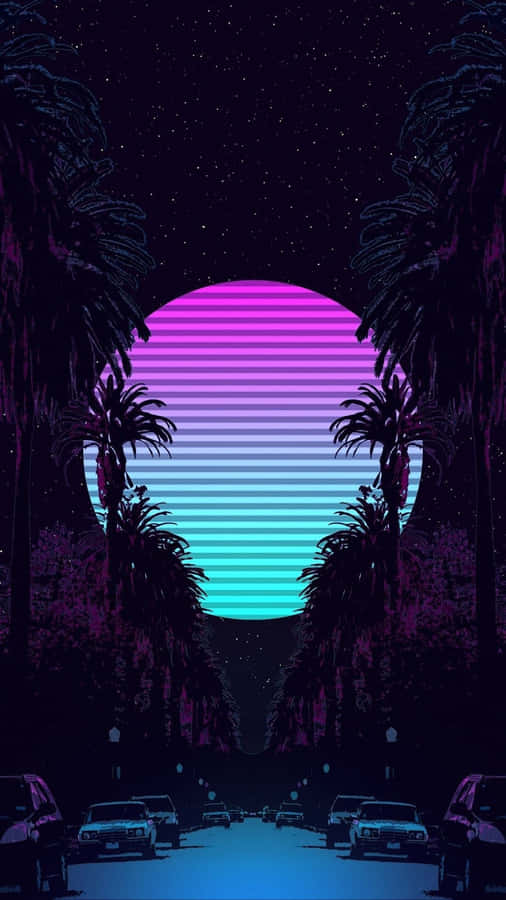 Unlock The Vibe Of Your Iphone With Vaporwave Style Wallpaper