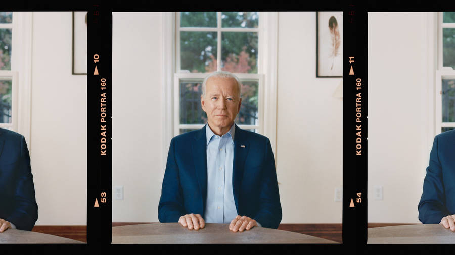Us President Joe Biden Captured On Kodak Film Wallpaper