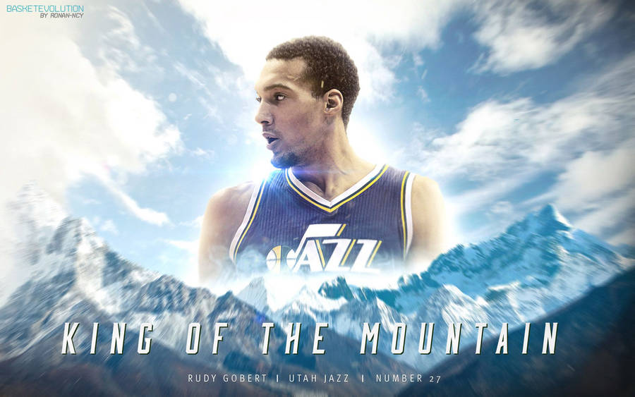 Utah Jazz Rudy Gobert Digital Poster Wallpaper