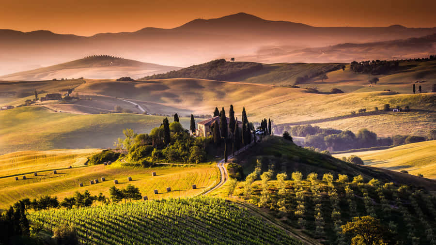 Val D'orcia Region 4k Ultra Hd Landscape Wallpaper