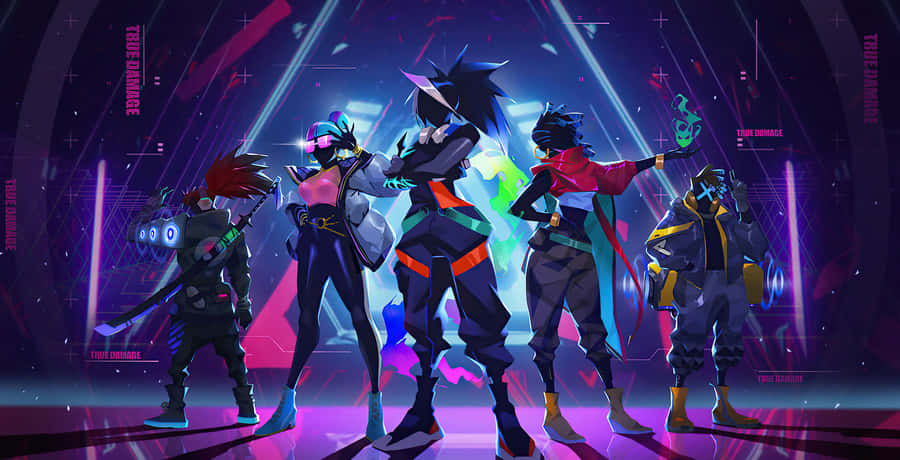 Valorant Desktop Agents Futuristic Environment Wallpaper