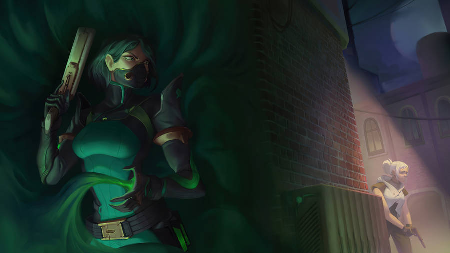 Valorant Jett And Green Viper Wallpaper