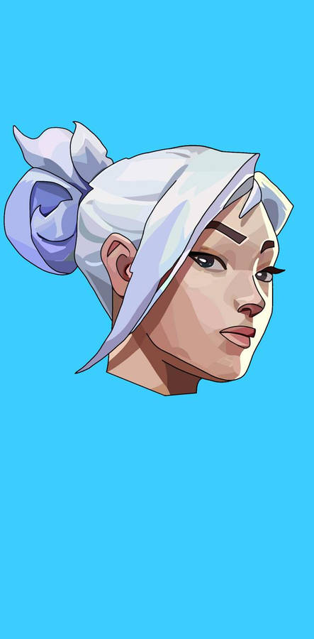 Valorant Jett Head Artwork Wallpaper