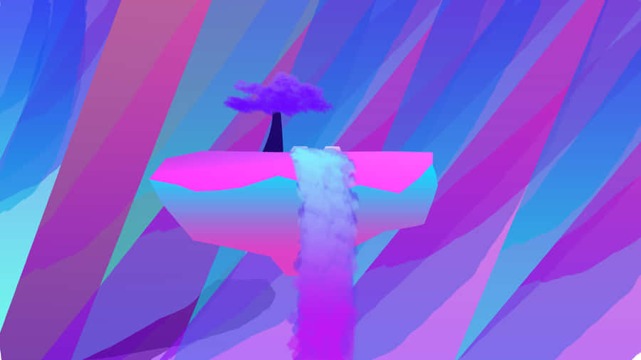 Vaporwave Aesthetic Floating Island4 K U H D Wallpaper