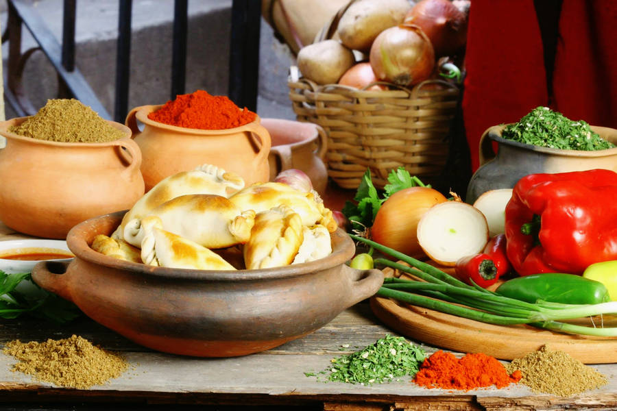 Vegetable And Puff Pastries Wallpaper