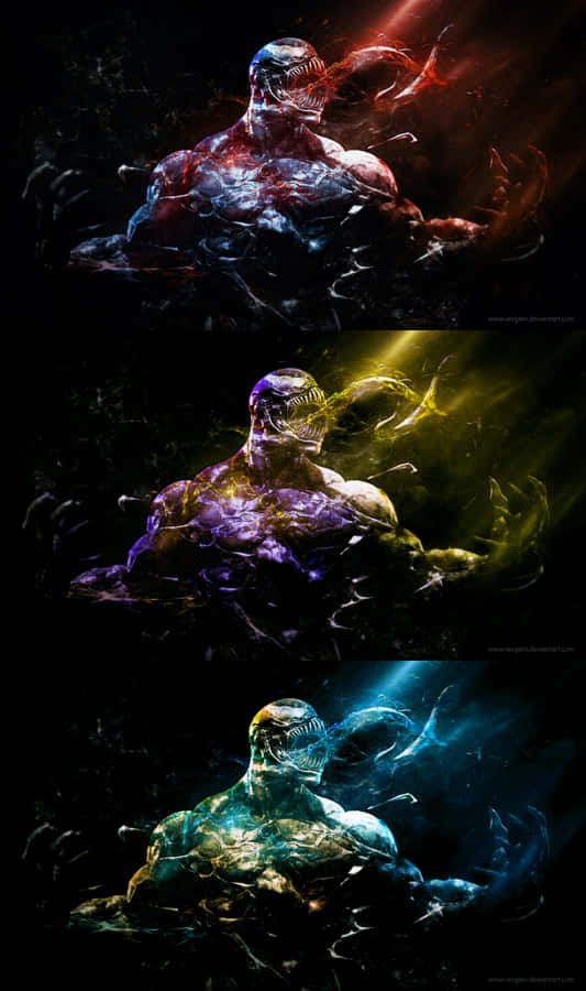 Venom Abstract Drawing Wallpaper