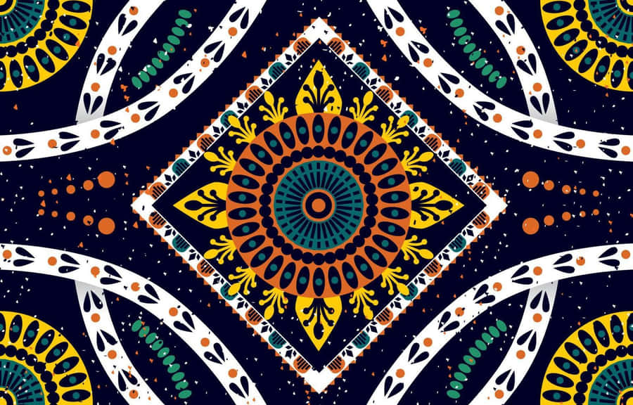 Vibrant African Print Design Wallpaper