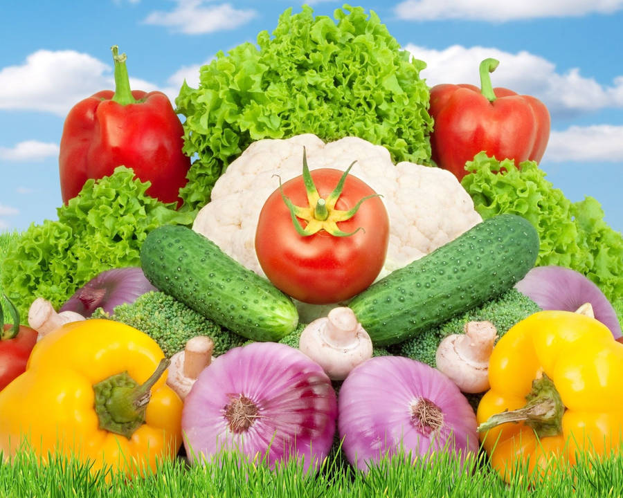 Vibrant Array Of Fresh Vegetables Wallpaper