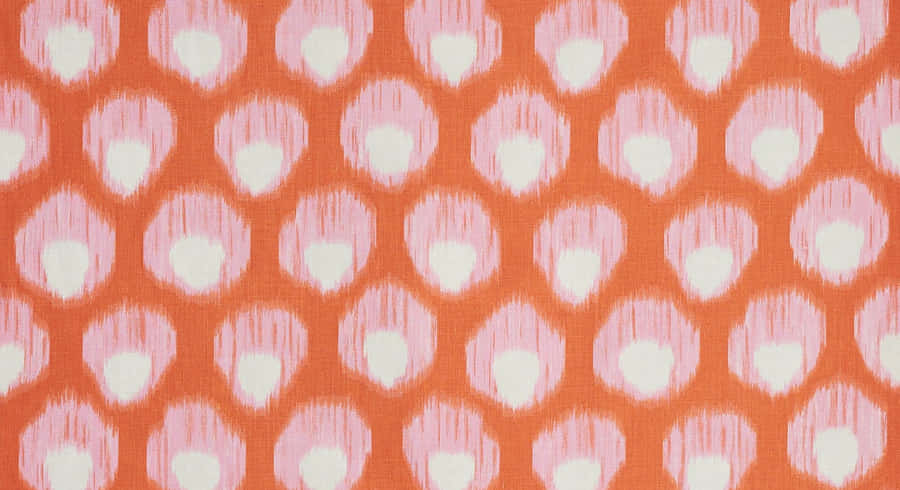Vibrant Bukhara Pattern In Orange And Pink Tones Wallpaper