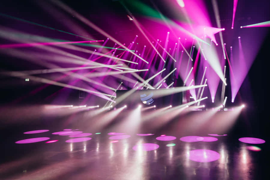 Vibrant Disco Lights Show Wallpaper