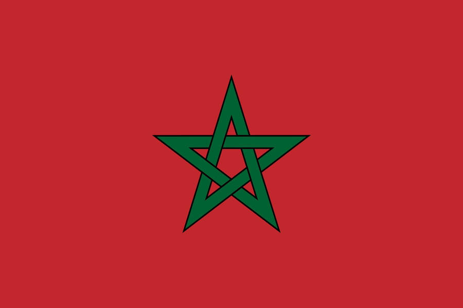 Vibrant Display Of The Moroccan Flag Wallpaper